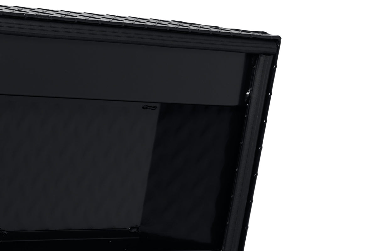WEATHER GUARD Saddle Box, Aluminum, Full Extra Wide, Gloss Black, 15.5 cu ft (117-5-04)
