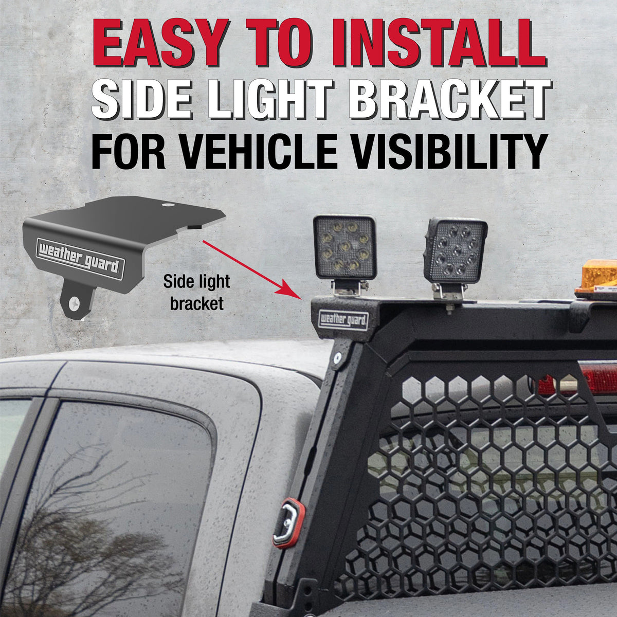 WEATHER GUARD Side Light Bracket Headache Rack (11919-52-01)
