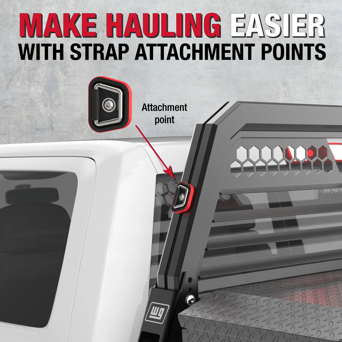 WEATHER GUARD Attachment Point Headache Rack (11922)