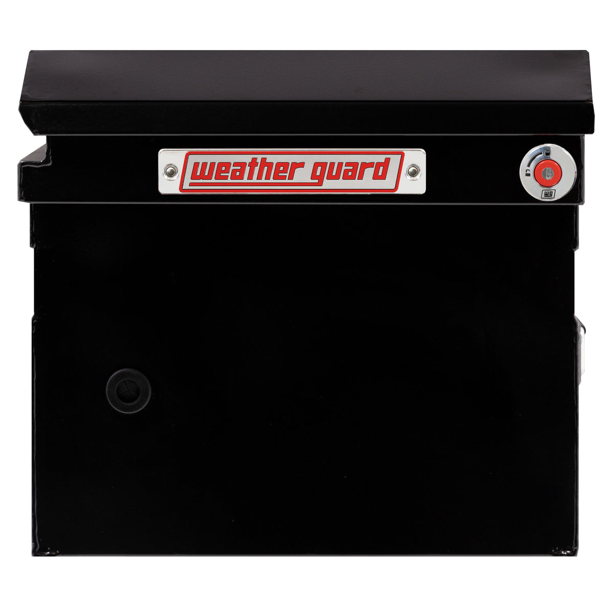 WEATHER GUARD Saddle Box, Steel, Full Low Profile, Gloss Black, 11.0 cu ft (120-5-04)