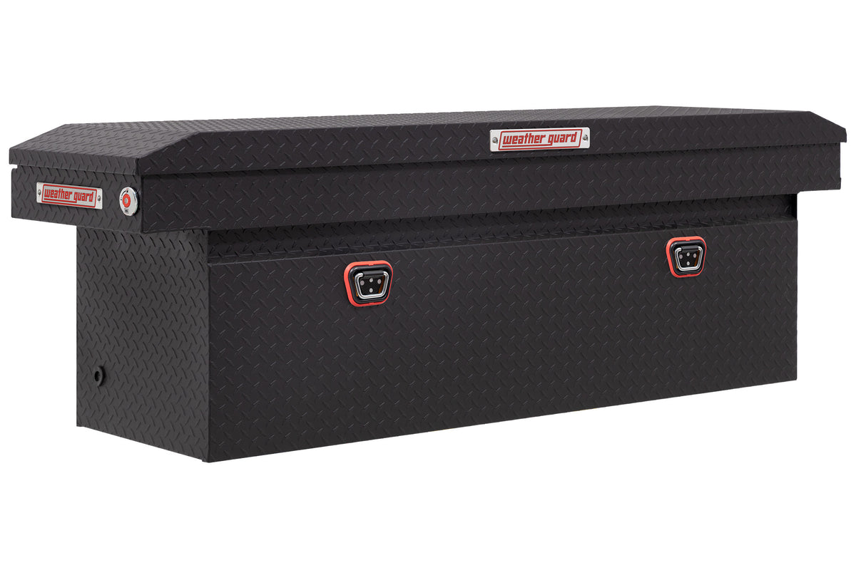 WEATHER GUARD Saddle Box, Aluminum, Full Deep, Textured Matte Black, 15.0 cu ft (123-52-04)