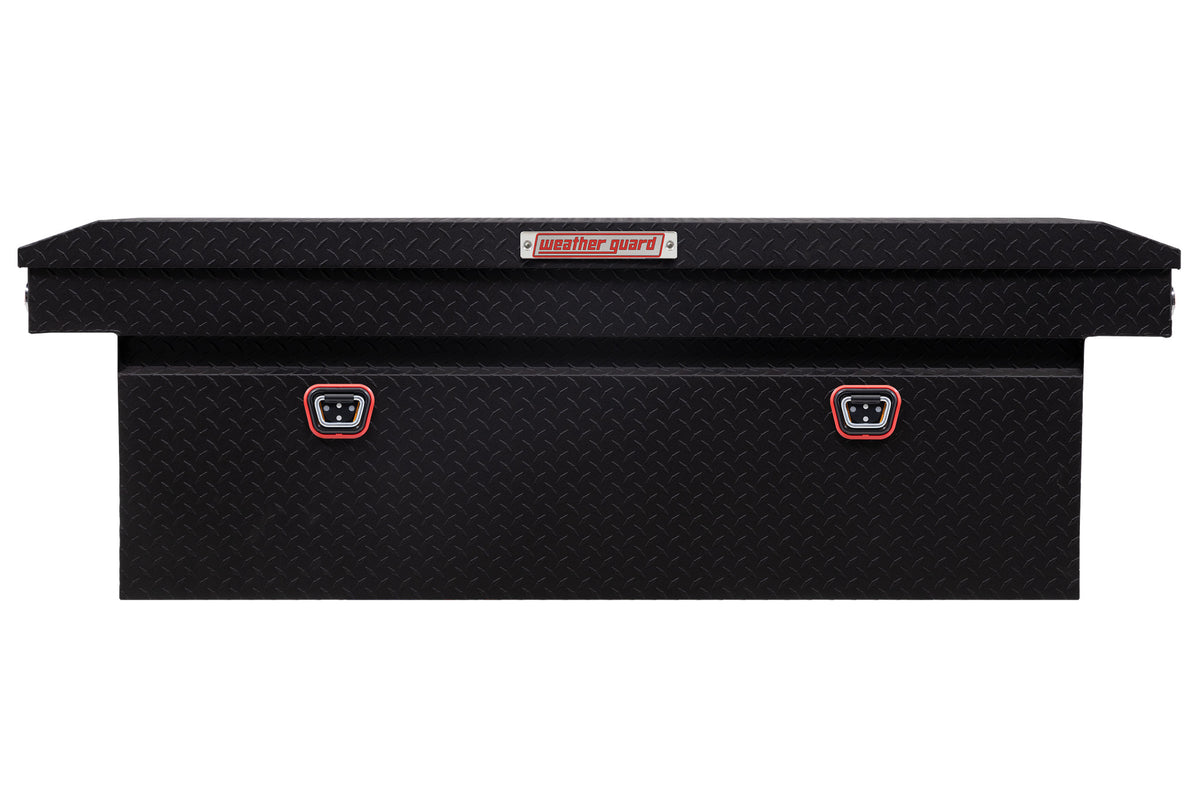 WEATHER GUARD Saddle Box, Aluminum, Full Deep, Textured Matte Black, 15.0 cu ft (123-52-04)
