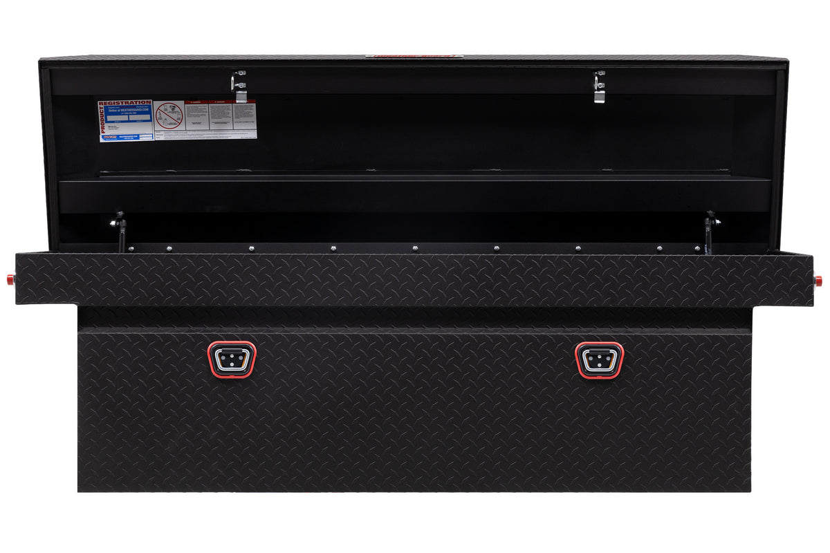 WEATHER GUARD Saddle Box, Aluminum, Full Deep, Textured Matte Black, 15.0 cu ft (123-52-04)