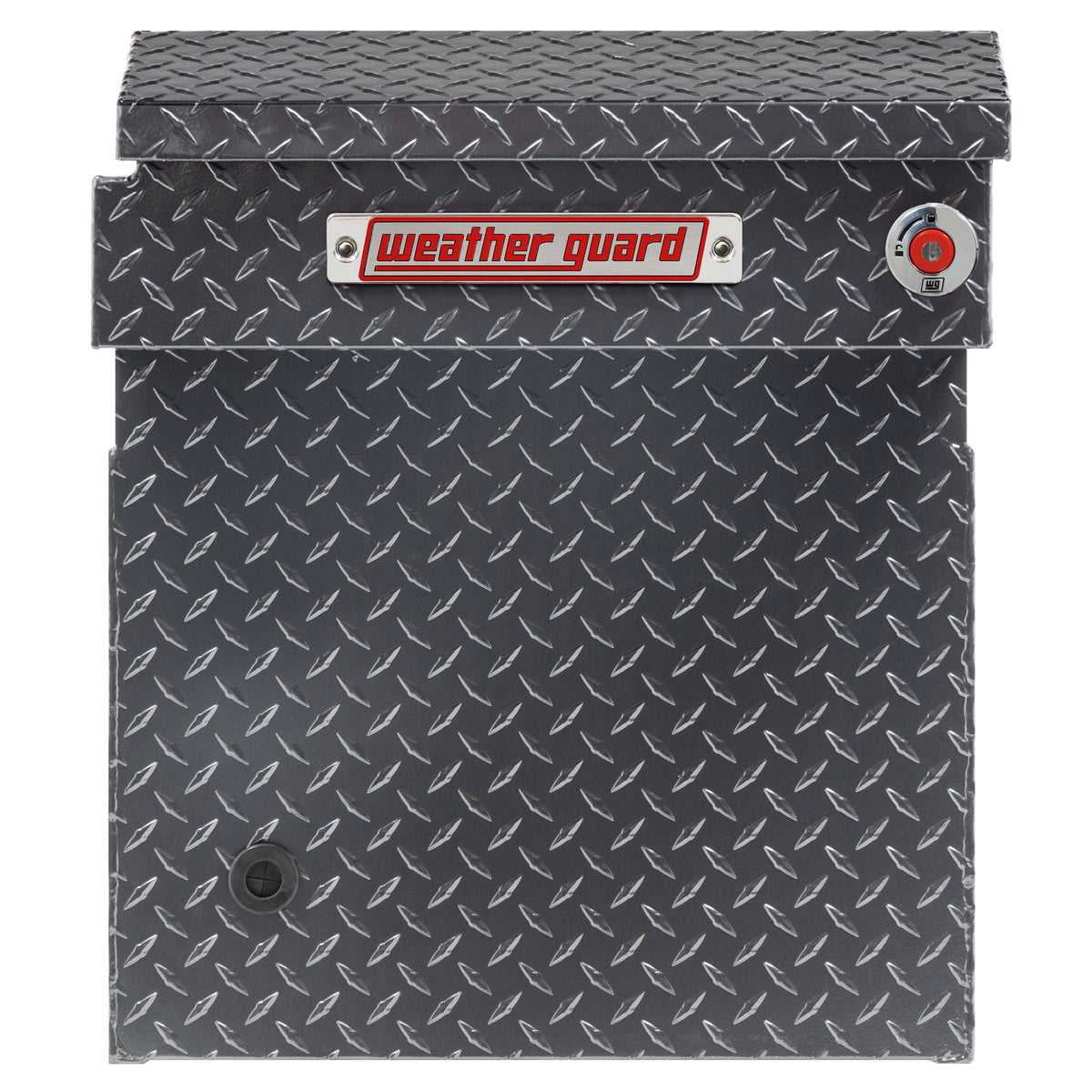 WEATHER GUARD Saddle Box, Aluminum, Full Deep, Gun Metal Gray, 15.0 cu ft (123-6-04)