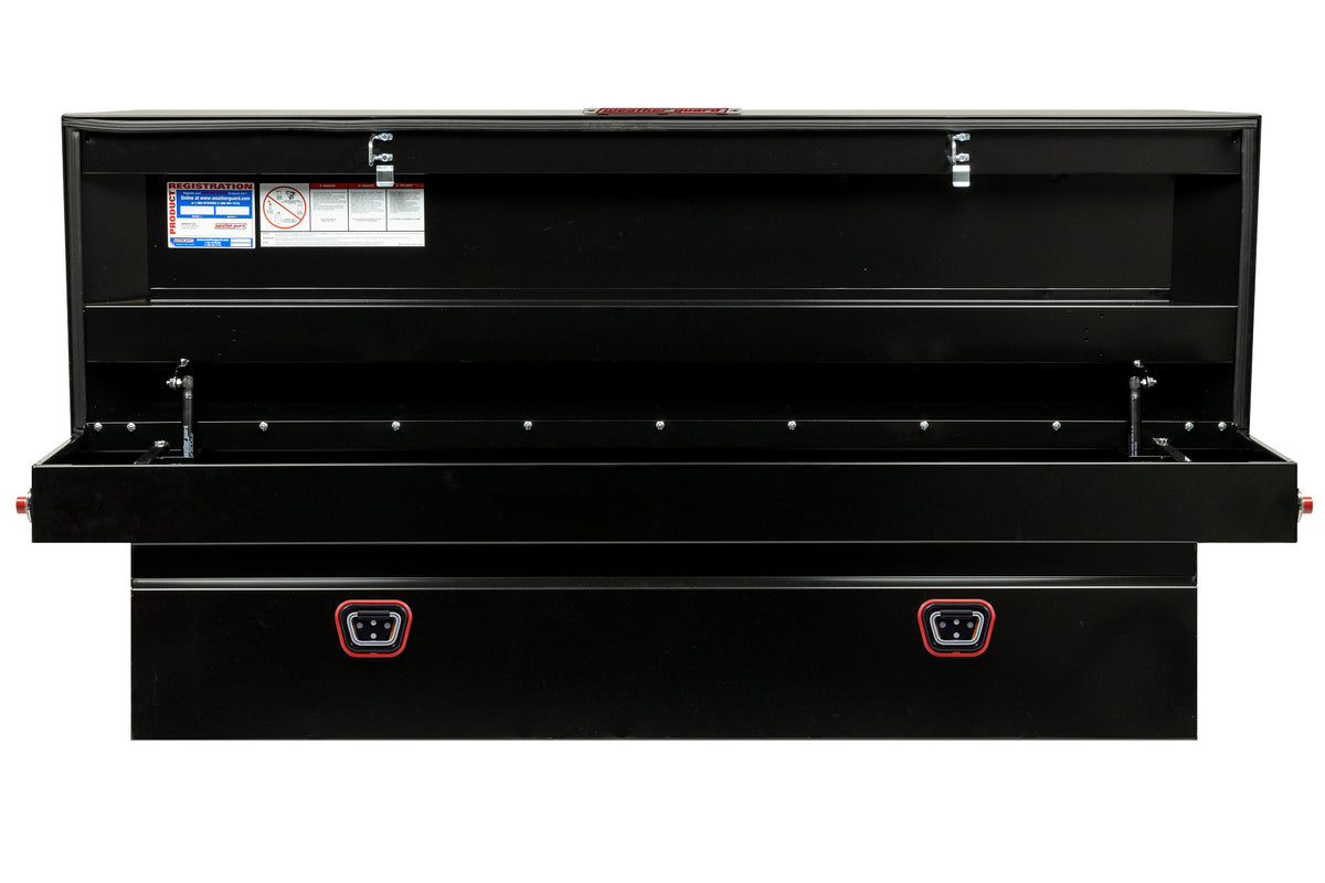 WEATHER GUARD Saddle Box, Steel, Full Standard, Gloss Black, 11.0 cu ft (126-5-04)