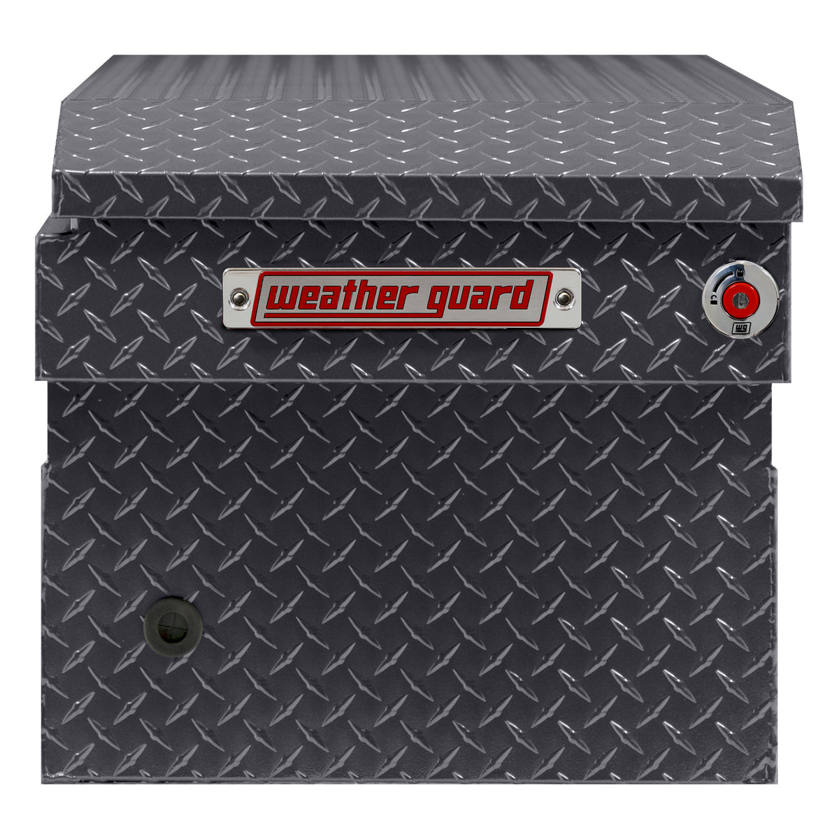 WEATHER GUARD Saddle Box, Aluminum, Full Standard, Gunmetal Gray, 11.0 cu ft (127-6-04)