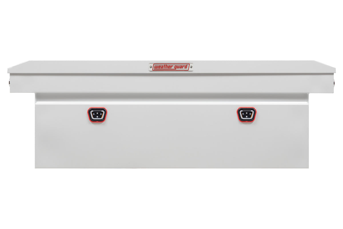 WEATHER GUARD Saddle Box, Steel, Full Deep, White, 15.0 cu ft (128-3-04)