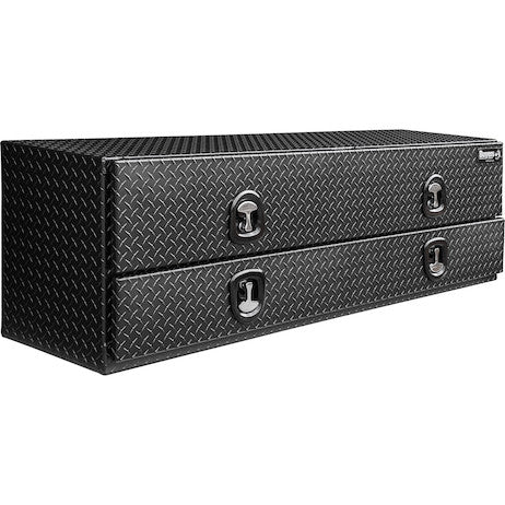 Buyers Products Textured Matte Black Diamond Tread Aluminum Heavy-Duty Flatbed Contractor With Lower Door Topsider Truck Tool Box Series (Buyers Products image)