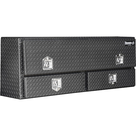 Buyers Products Matte Black Diamond Tread Aluminum Pick-Up Truck Contractor With Lower Drawers Topsider Truck Tool Box Series (Buyers Products image)