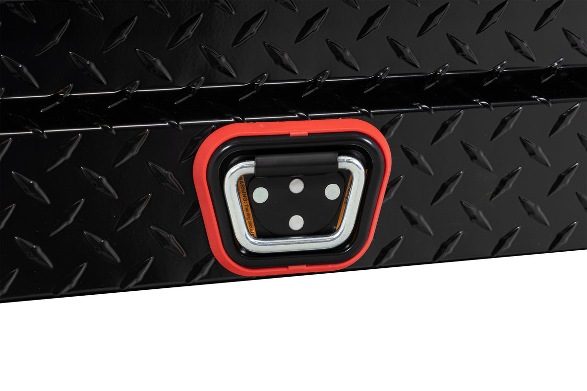WEATHER GUARD 56in Lo-Side Box, Aluminum, Gloss Black, 4.0 cu ft (174-5-04)