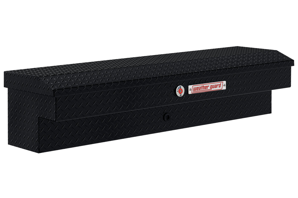 WEATHER GUARD 56in Lo-Side Box, Aluminum, Gloss Black, 4.0 cu ft (174-5-04)