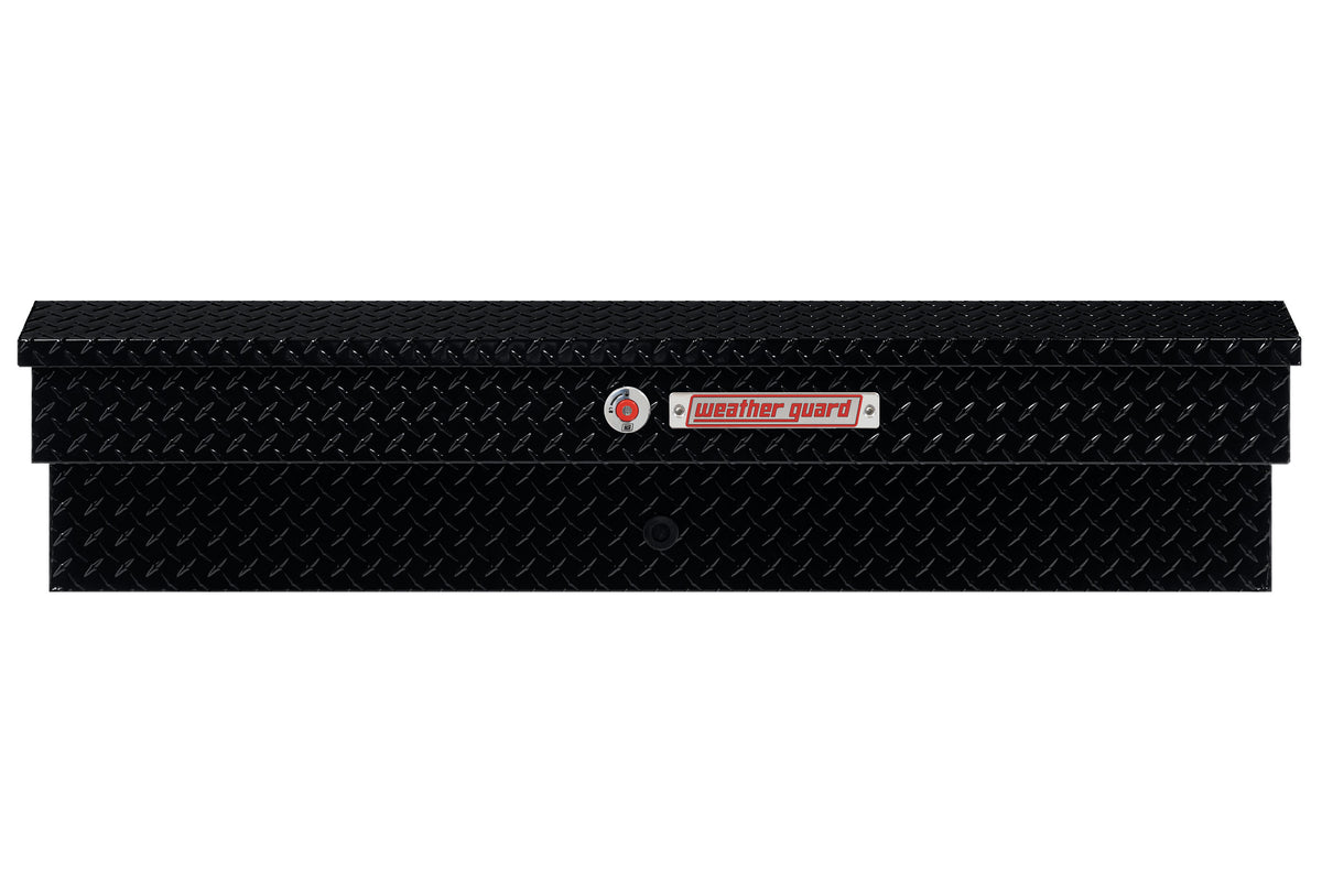 WEATHER GUARD 56in Lo-Side Box, Aluminum, Gloss Black, 4.0 cu ft (174-5-04)