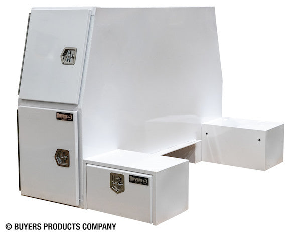 Buyers Products Gloss White Steel L-Pack Truck Tool Box Series with Offset Floor (Buyers Products image)