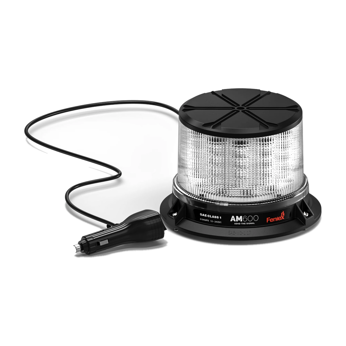 Feniex Beacon AM600 lit white, clear lens