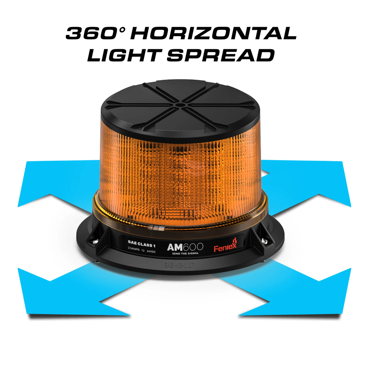 Feniex Beacon AM600 360 degree horizontal light spread