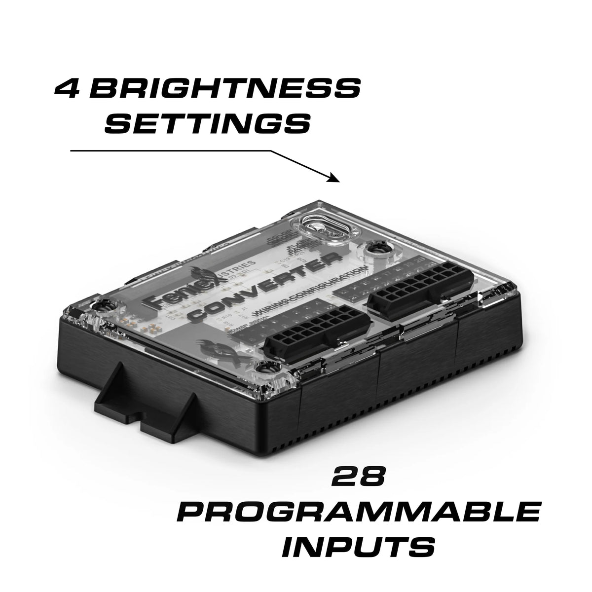 Feniex Converter 4 brightness settings and 28 programmable inputs