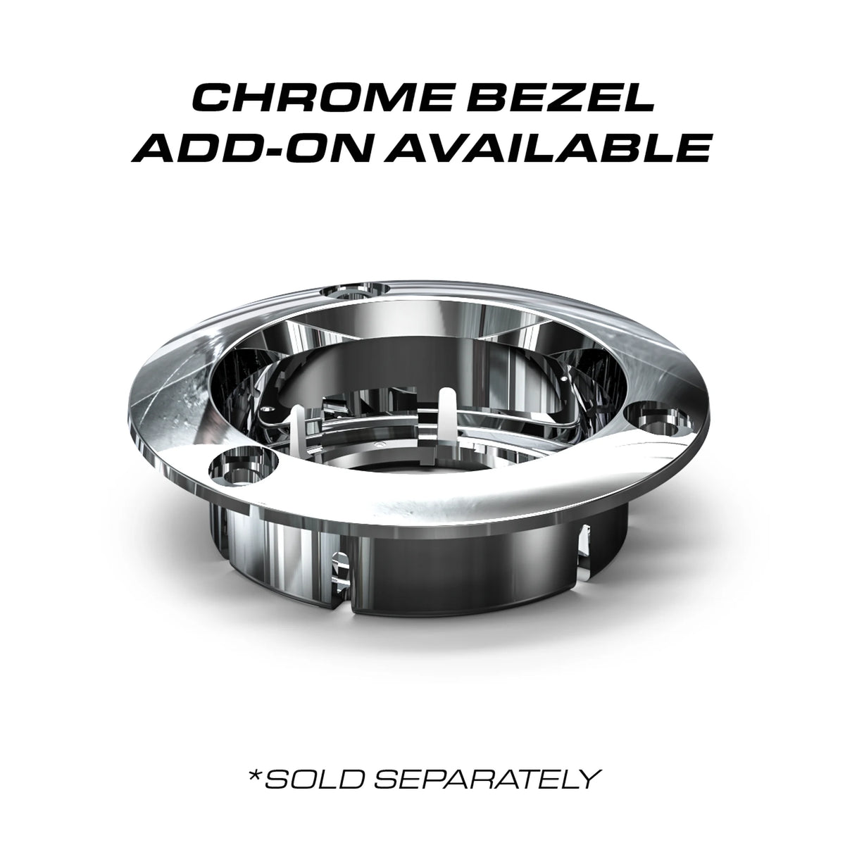 Feniex 2" Round Marker chrome bezel add-on (sold separately)