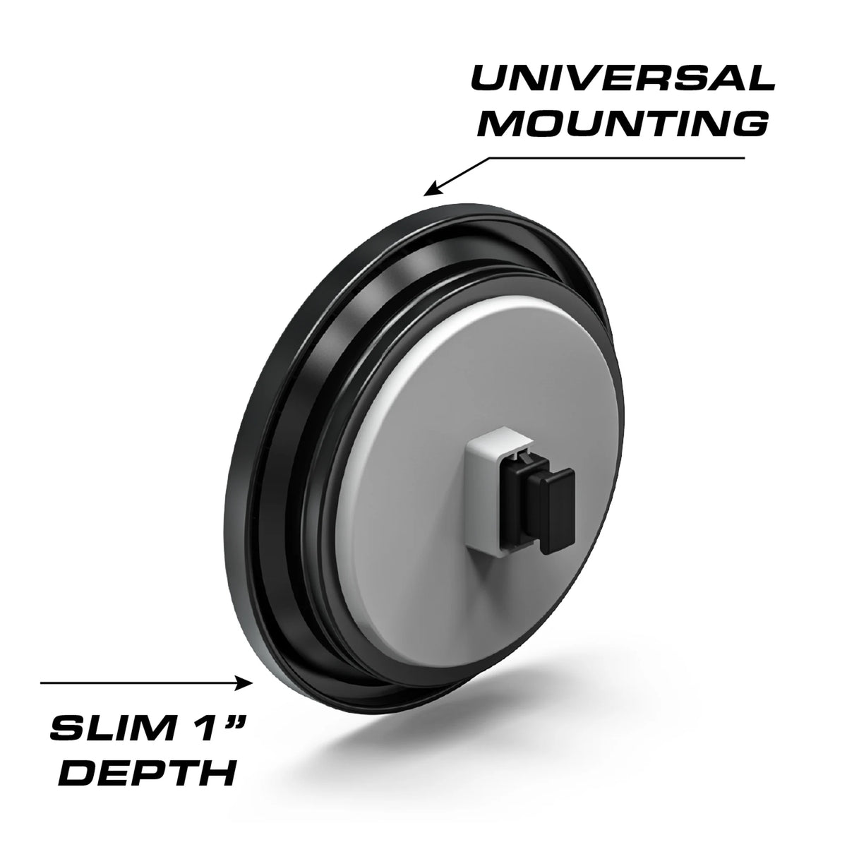 Feniex 4" Round STTR universal mounting, slim 1 in depth