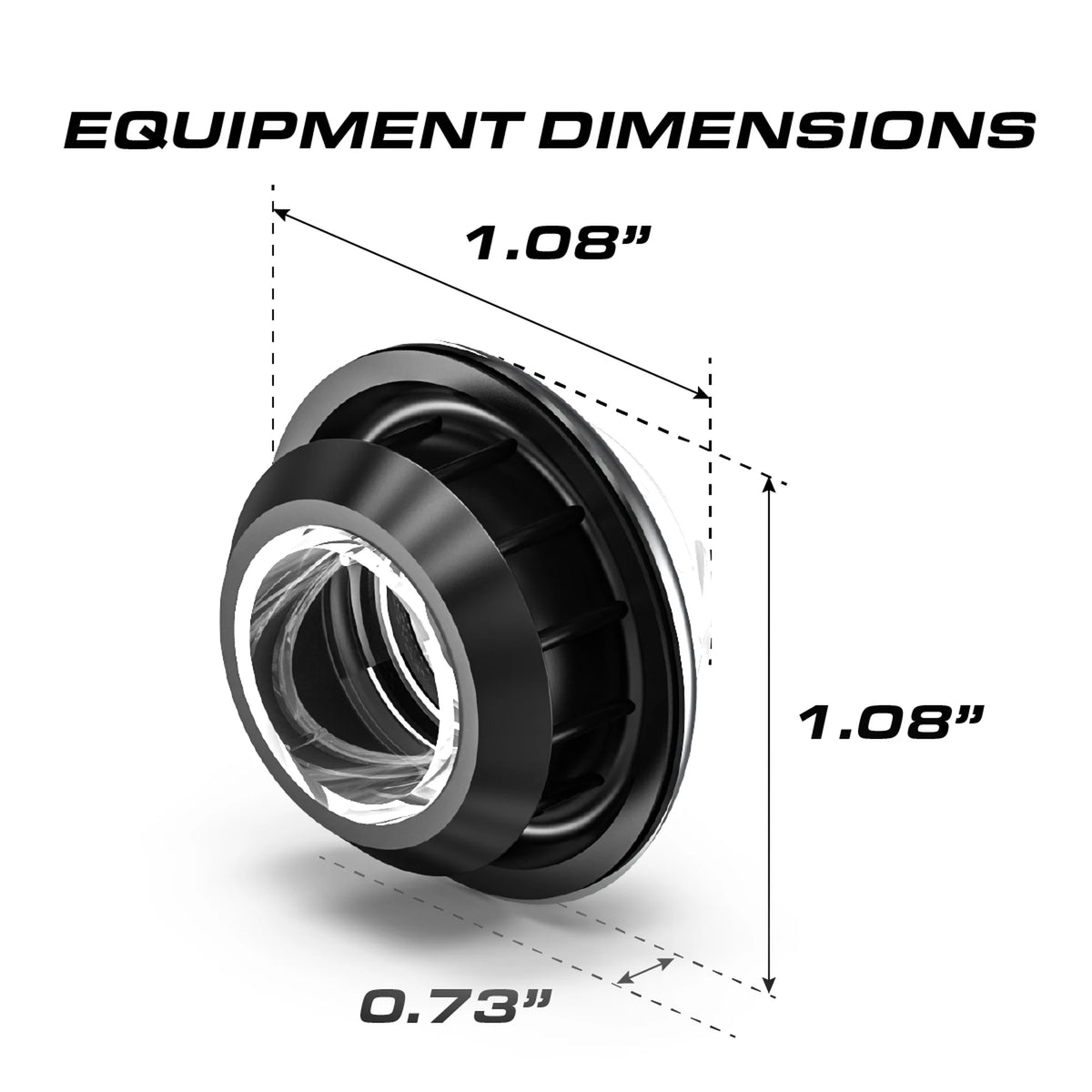 Feniex 1" Round Marker equipment dimensions