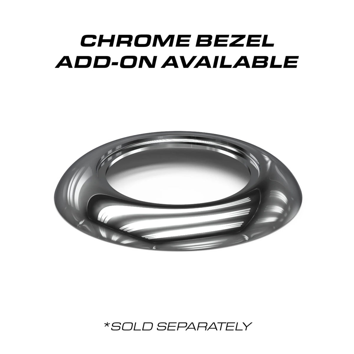 Feniex 1" Round Marker chrome bezel add-on (sold separately)