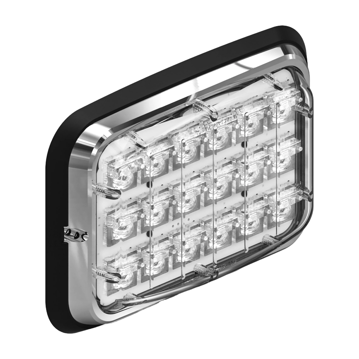 Feniex Down Lux 6x4 (D-4600W) LED scene light with clear lens and chrome bezel