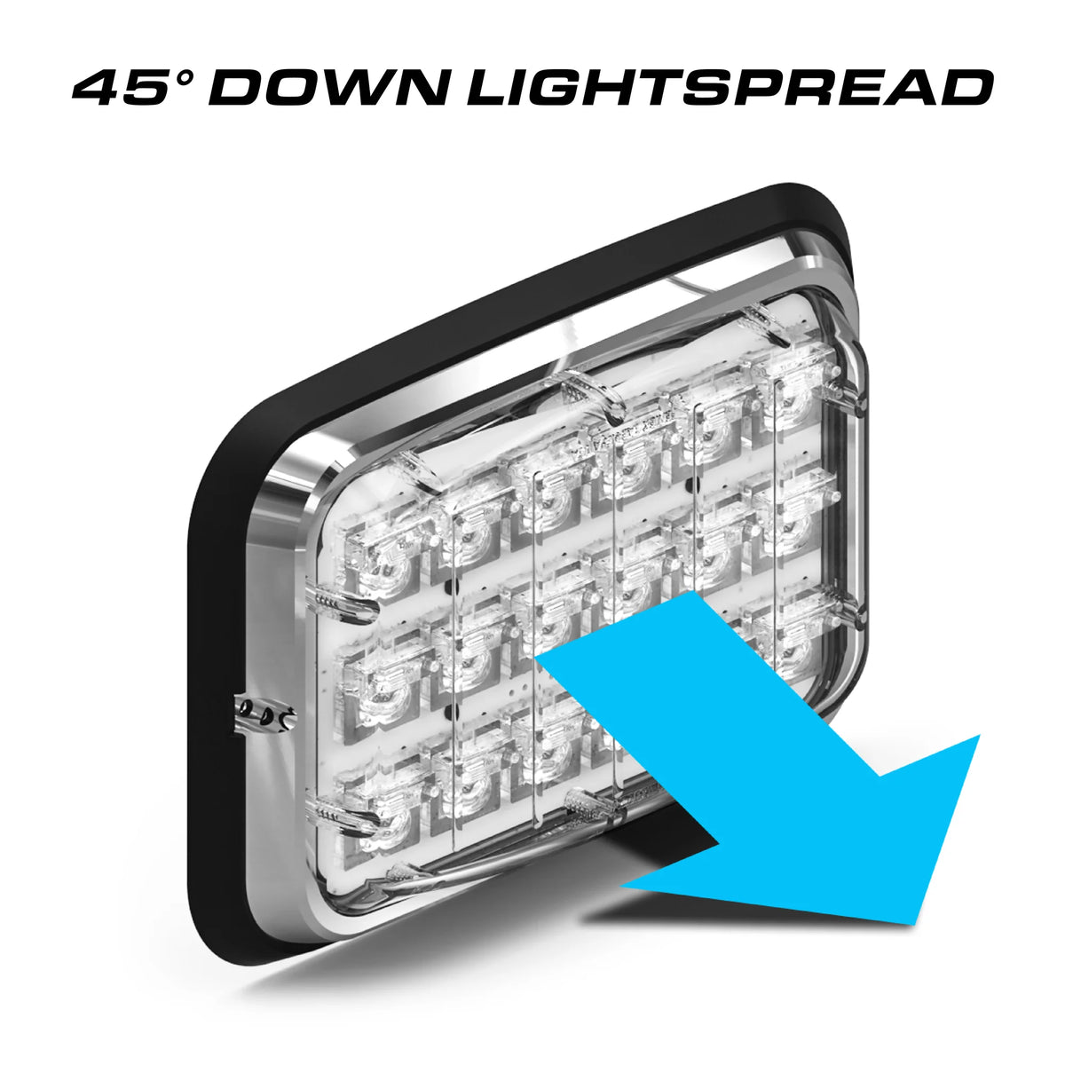 Feniex Down Lux 6x4 45-degree downward light spread