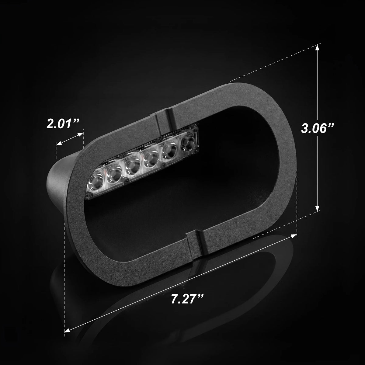 Feniex Fusion 1X Shroud dimensions, dark background