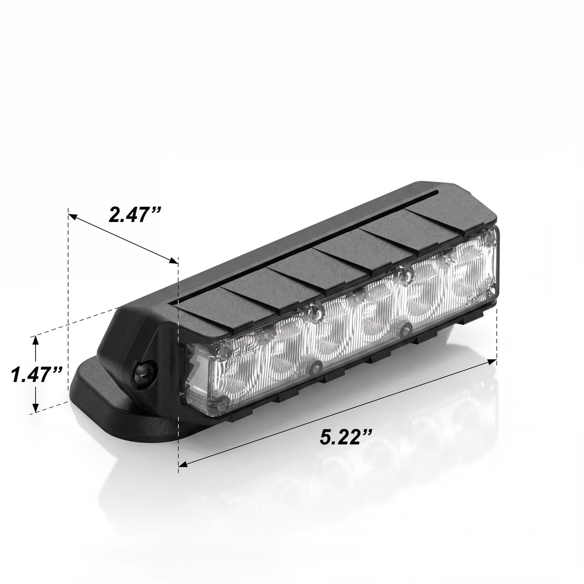Feniex Fusion 90° Rotating Mount dimensions
