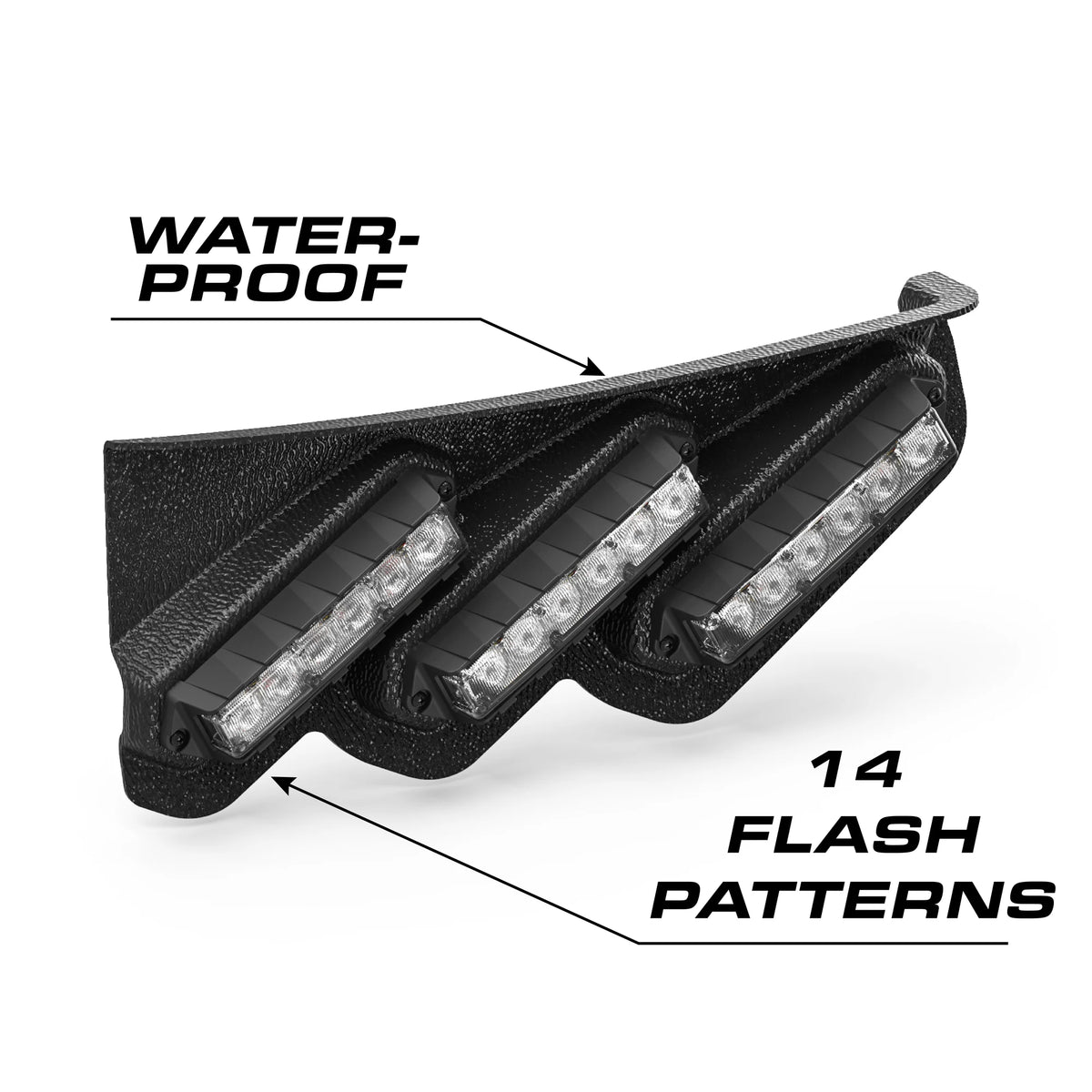 Feniex Fusion Spoiler waterproof, 14 flash patterns