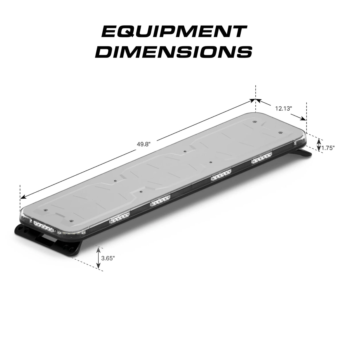Feniex Fusion-A Tow 49" lightbar equipment dimensions