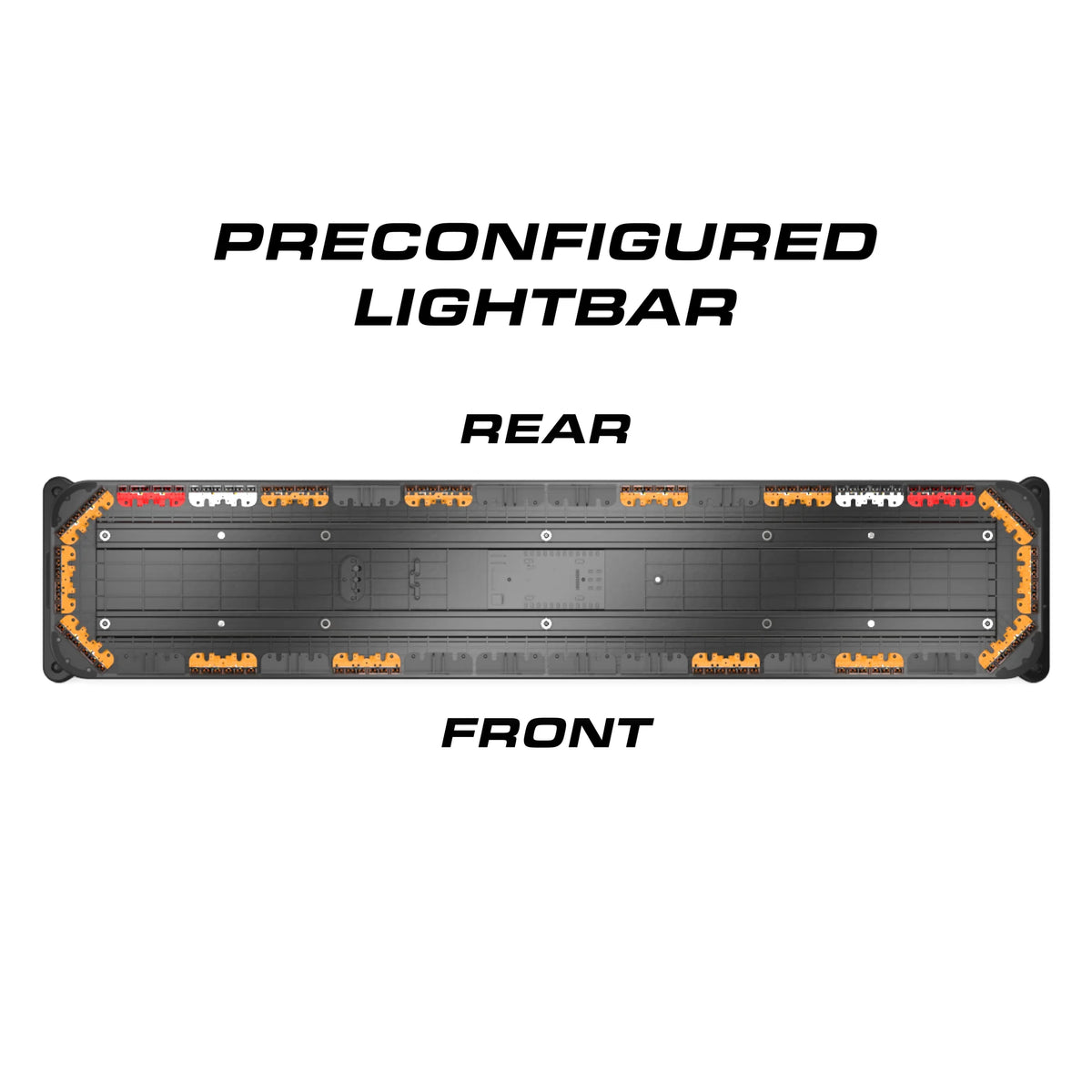 Feniex Fusion-A Tow 60" preconfigured lightbar front and rear layout