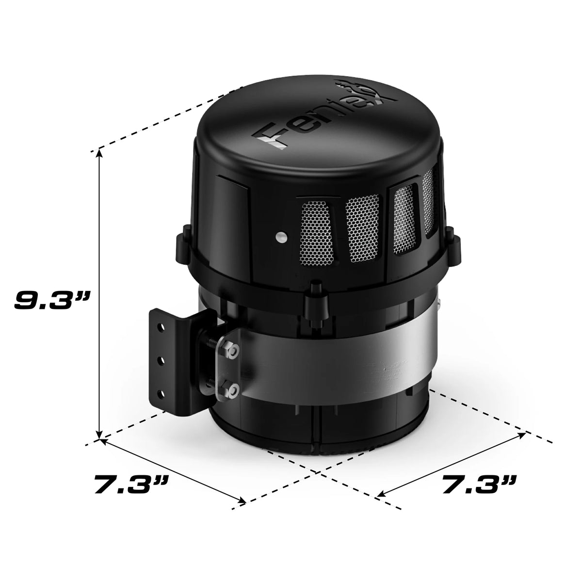 Feniex Hammer Low Frequency Siren Speaker equipment dimensions