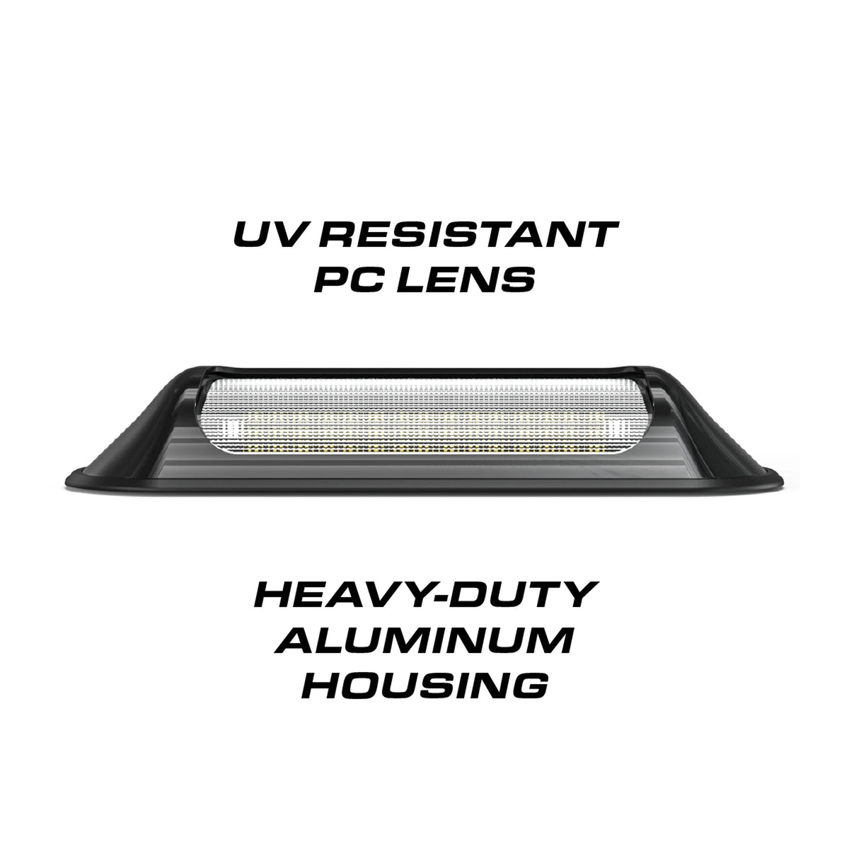 Feniex Perimeter Flood Light UV-resistant PC lens and heavy-duty aluminum housing