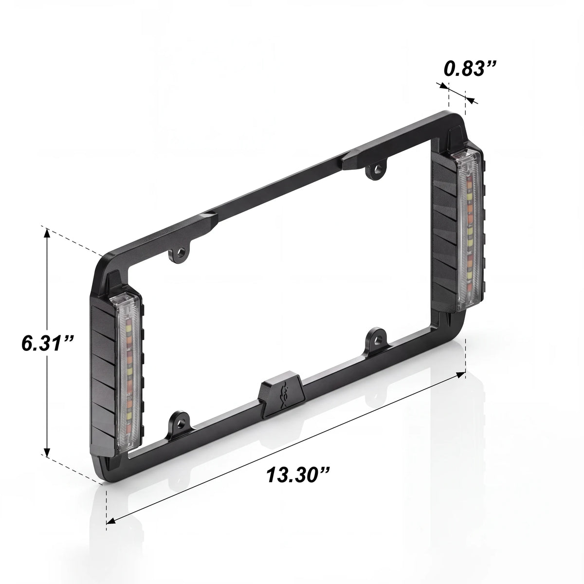 Feniex Q License Plate Mount dimensions: 13.30 x 6.31 x 0.83 inches