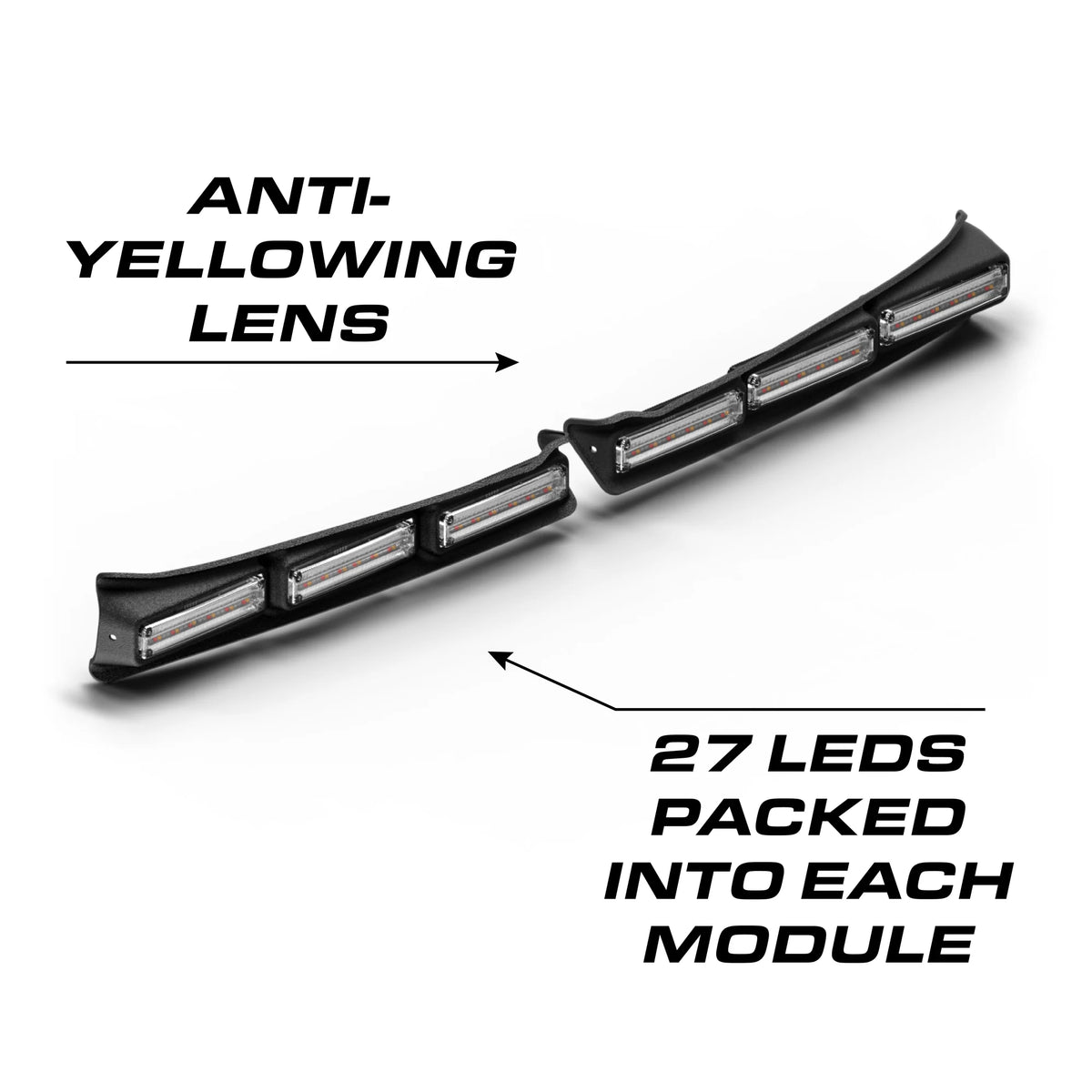 Feniex Quantum Spoiler anti-yellowing lens, 27 LEDs per module
