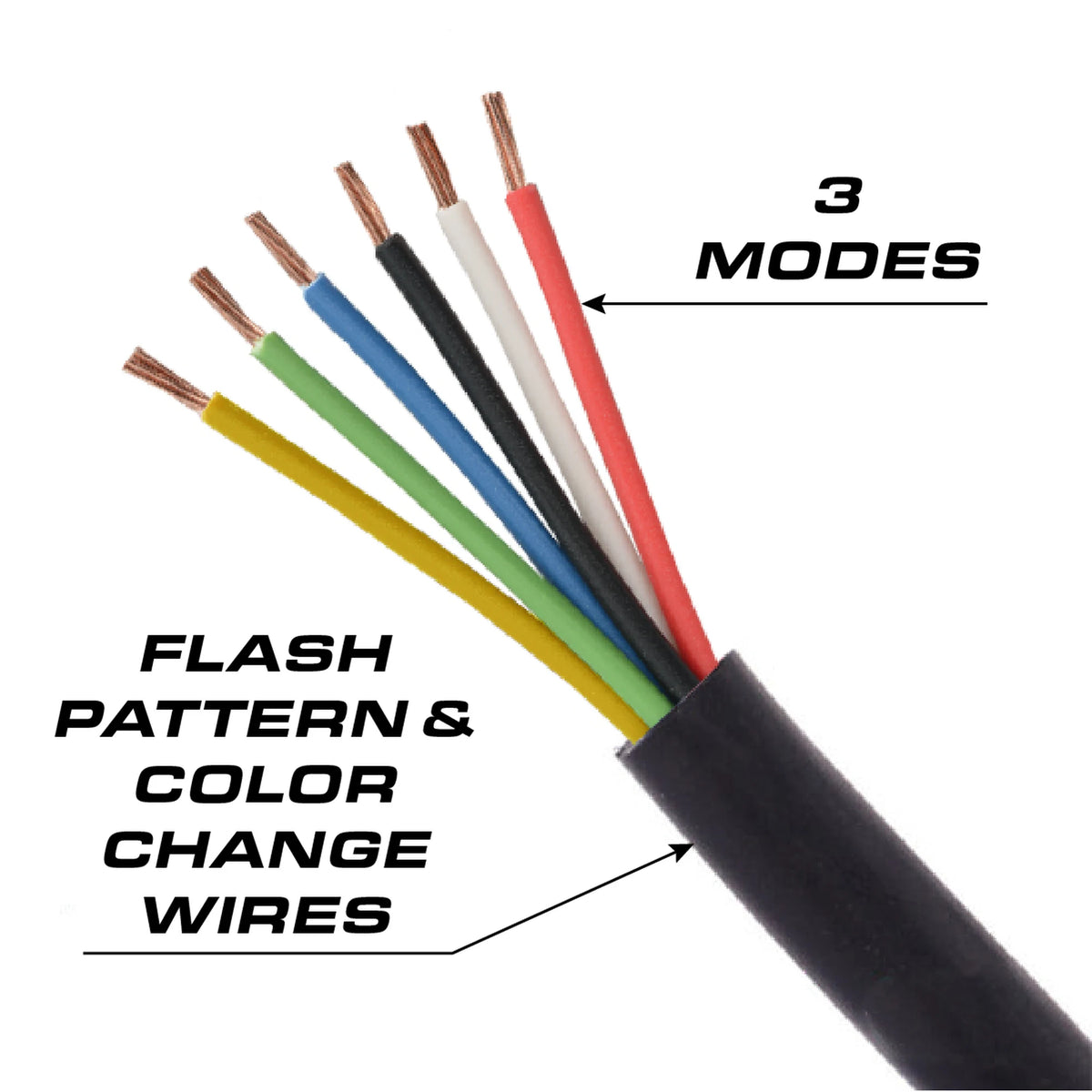 Feniex Quad Q3 3 modes, flash pattern and color change wires