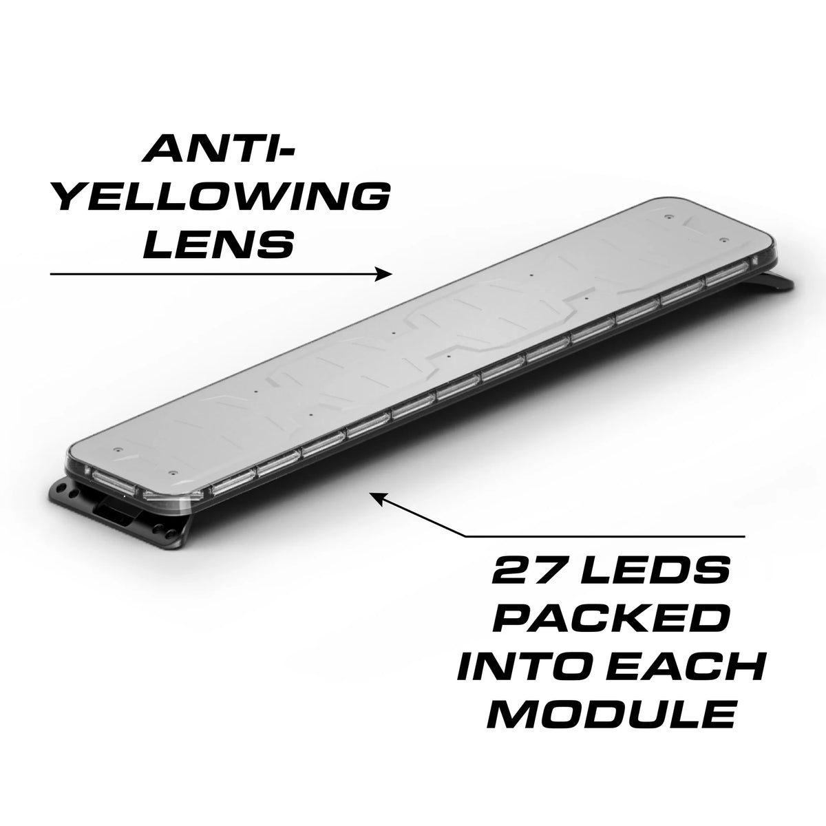 Feniex Quantum 60" lightbar anti-yellowing lens, 27 LEDs per module