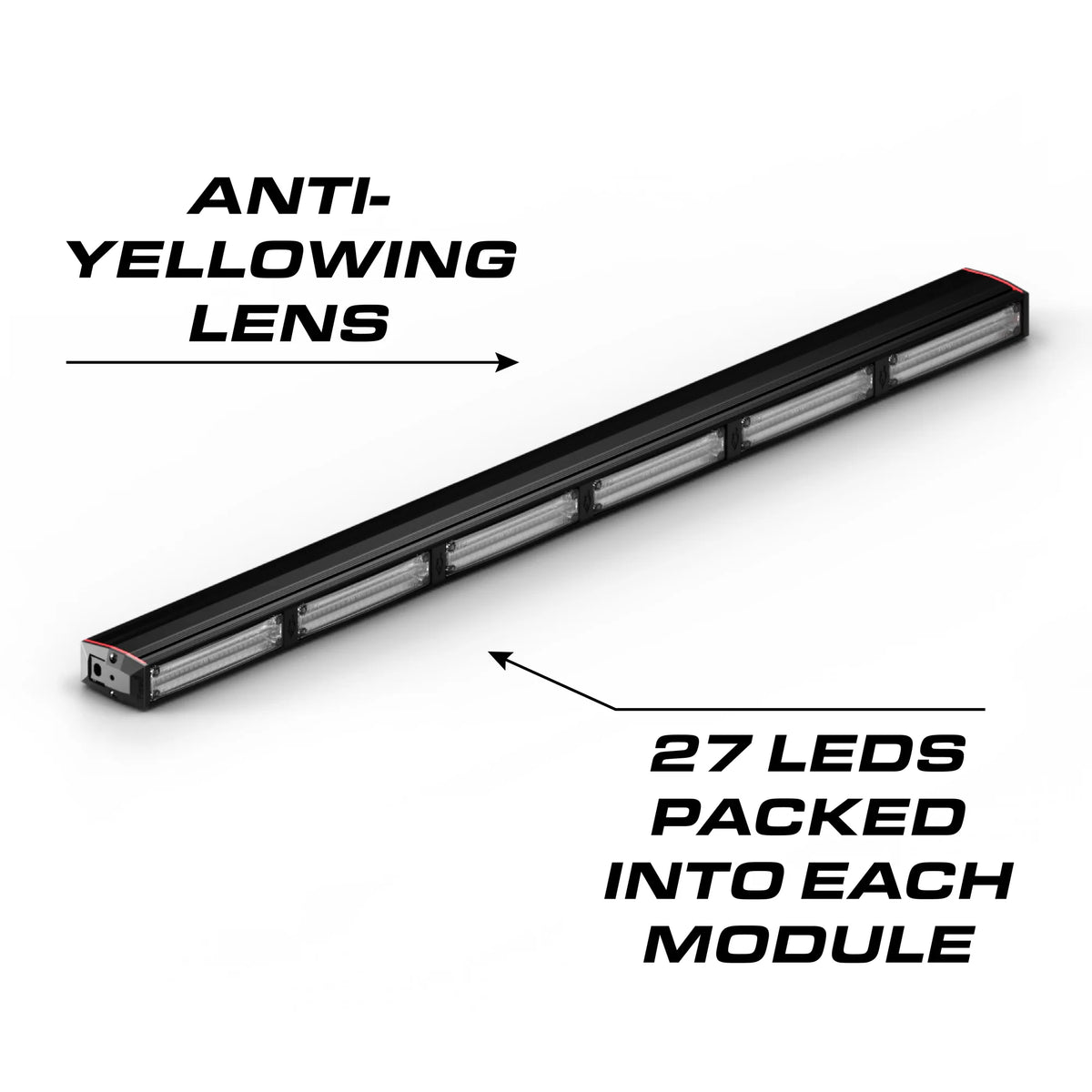 Feniex Quantum 600 anti-yellowing lens, 27 LEDs per module