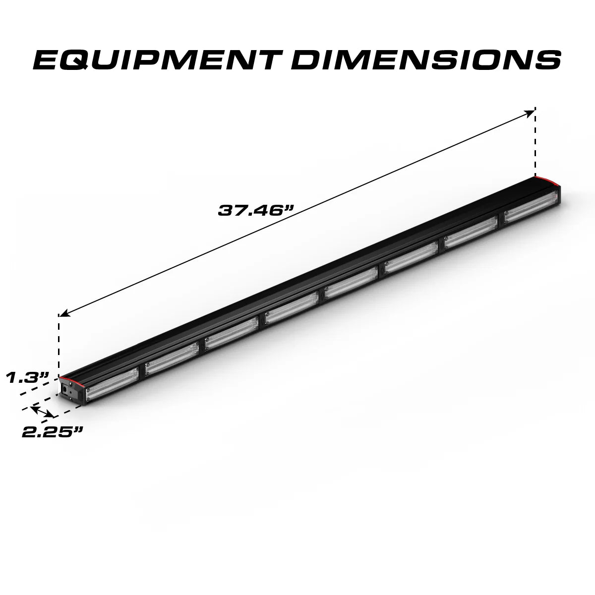 Feniex Quantum 800 lightstick equipment dimensions