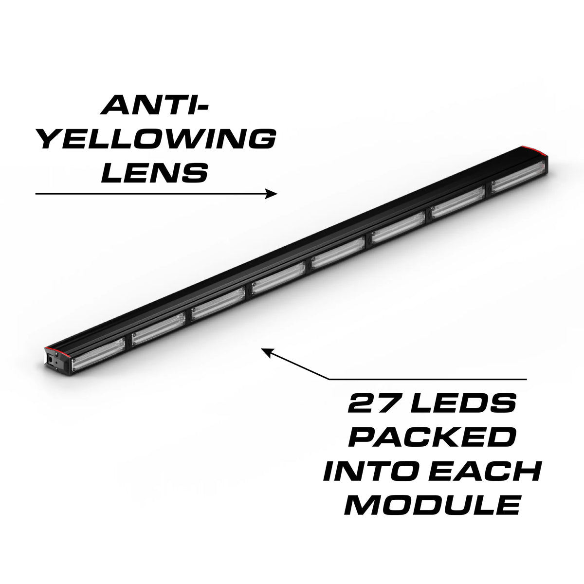 Feniex Quantum 800 anti-yellowing lens, 27 LEDs per module