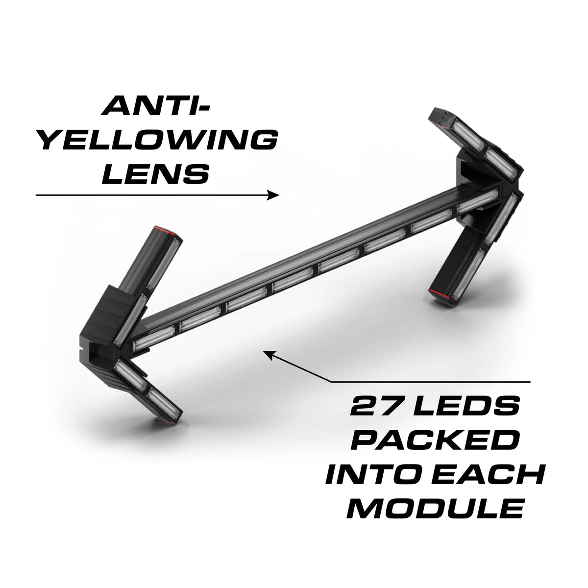 Feniex Quantum Arrow anti-yellowing lens, 27 LEDs per module