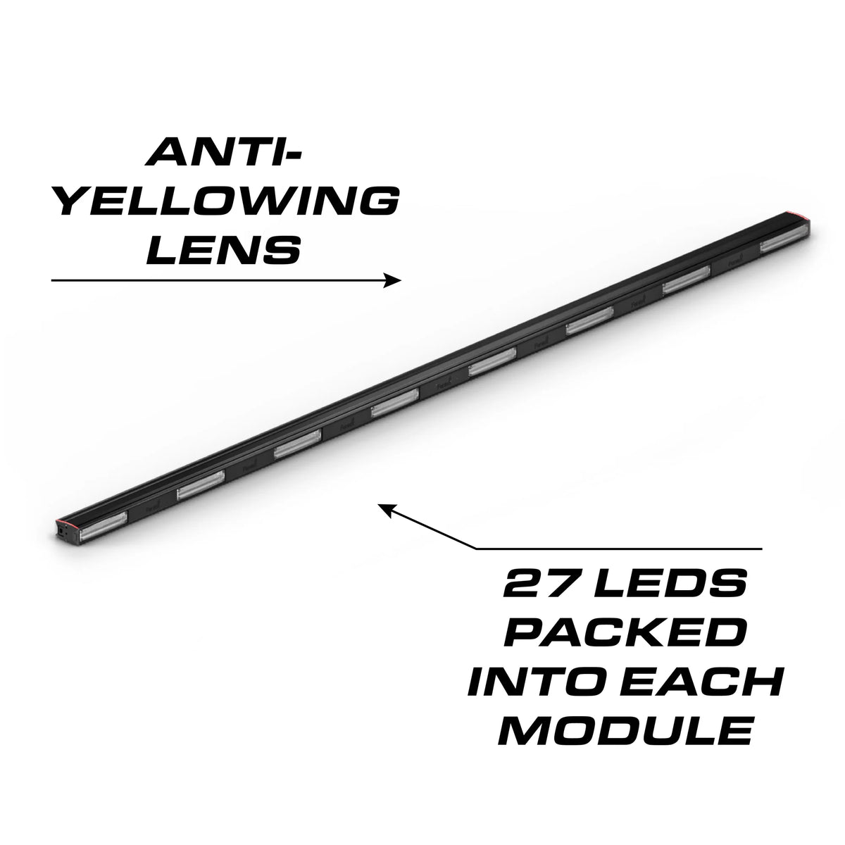 Feniex Quantum Rocker anti-yellowing lens, 27 LEDs per module