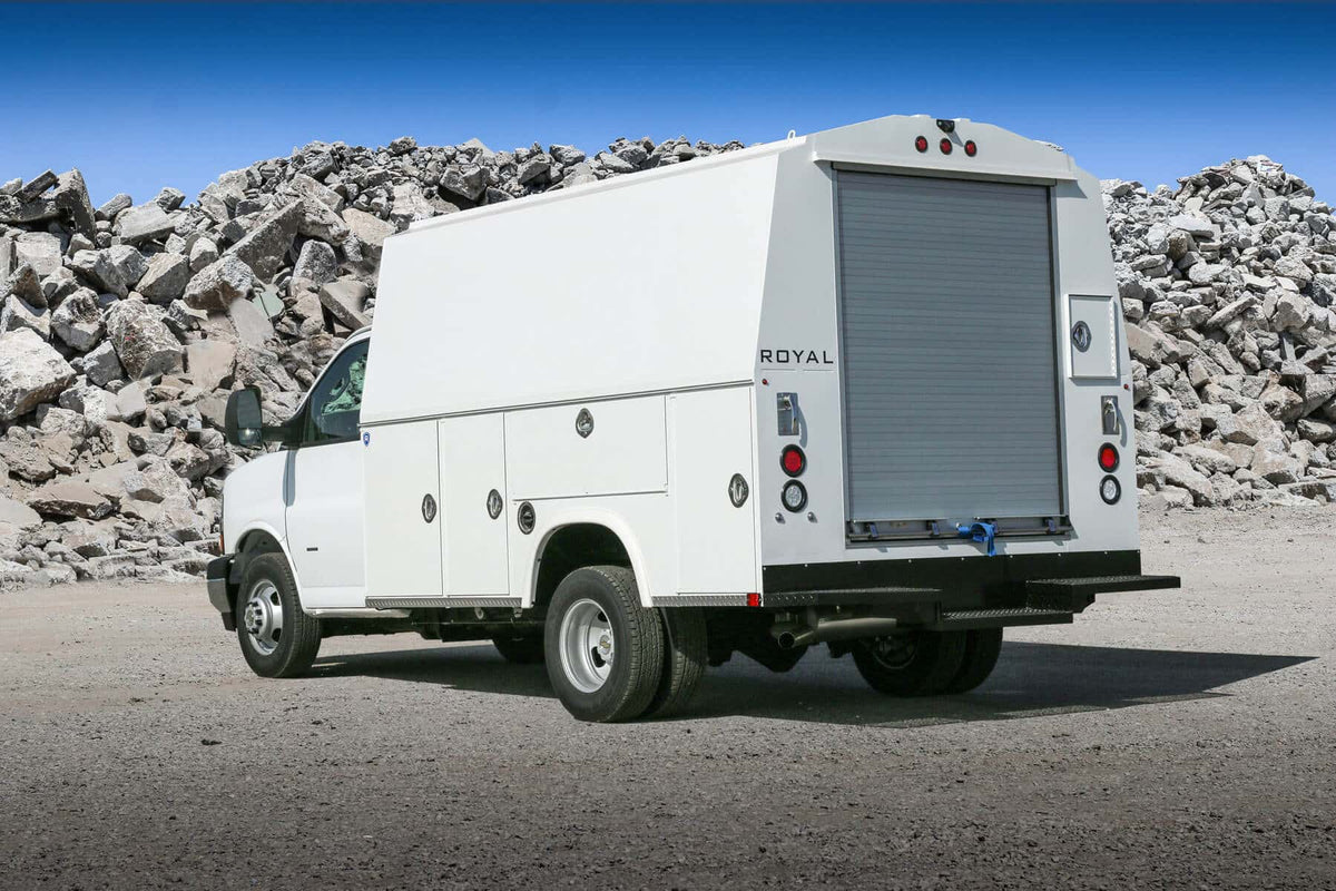 Royal RSV 11' 75" Tall DRW Cutaway Mount Service Van Body