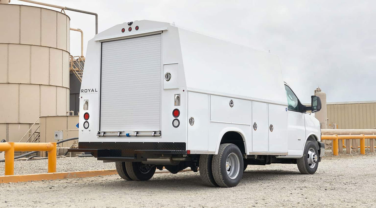 Royal RSV 11' 68" Tall DRW Cutaway Mount Service Van Body