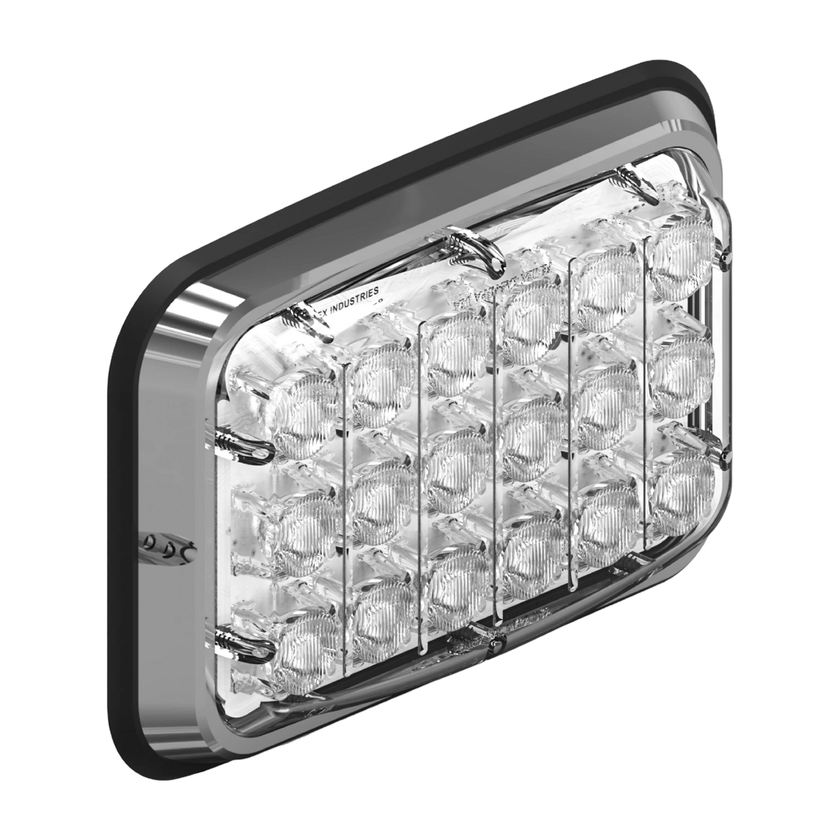 Feniex Spot Lux 6x4 (S-4600) perimeter light with clear lens and chrome bezel