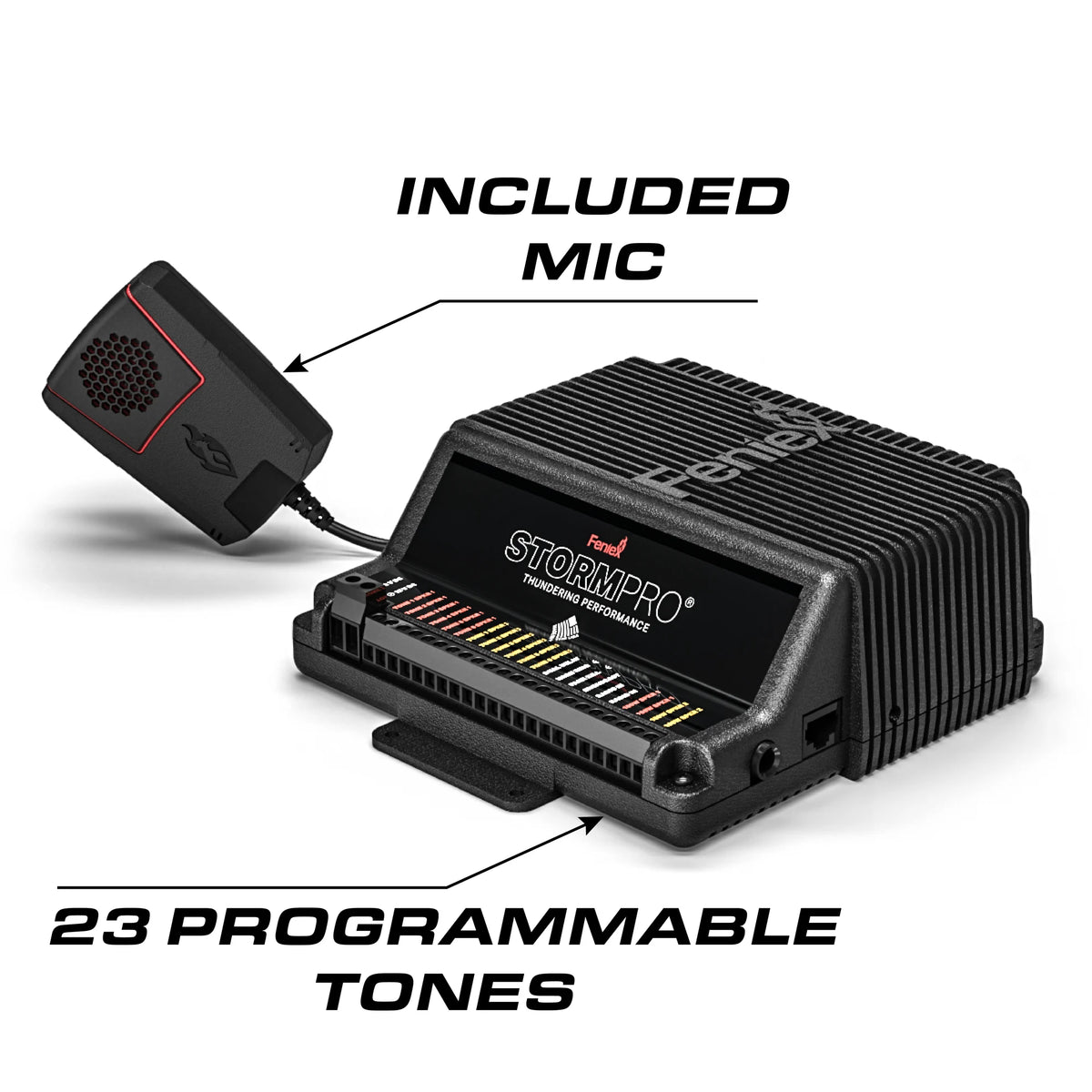Feniex Storm Pro 200W Siren included mic and 23 programmable tones