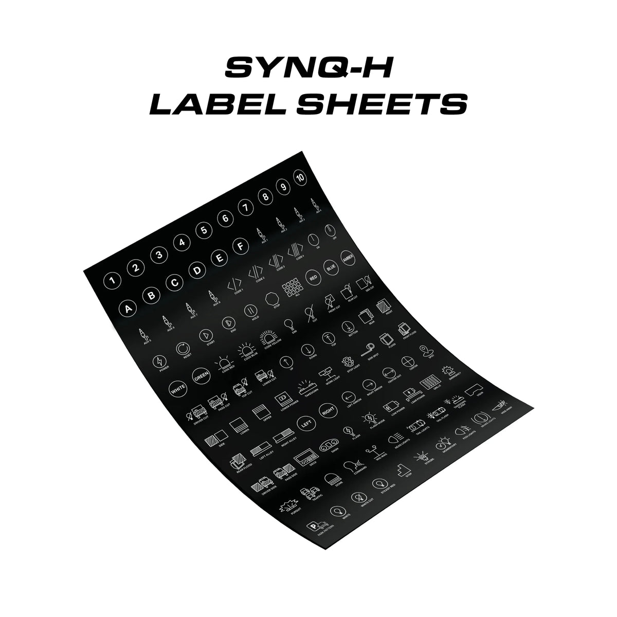 Feniex SYNQ-H Handheld Controller label sheets