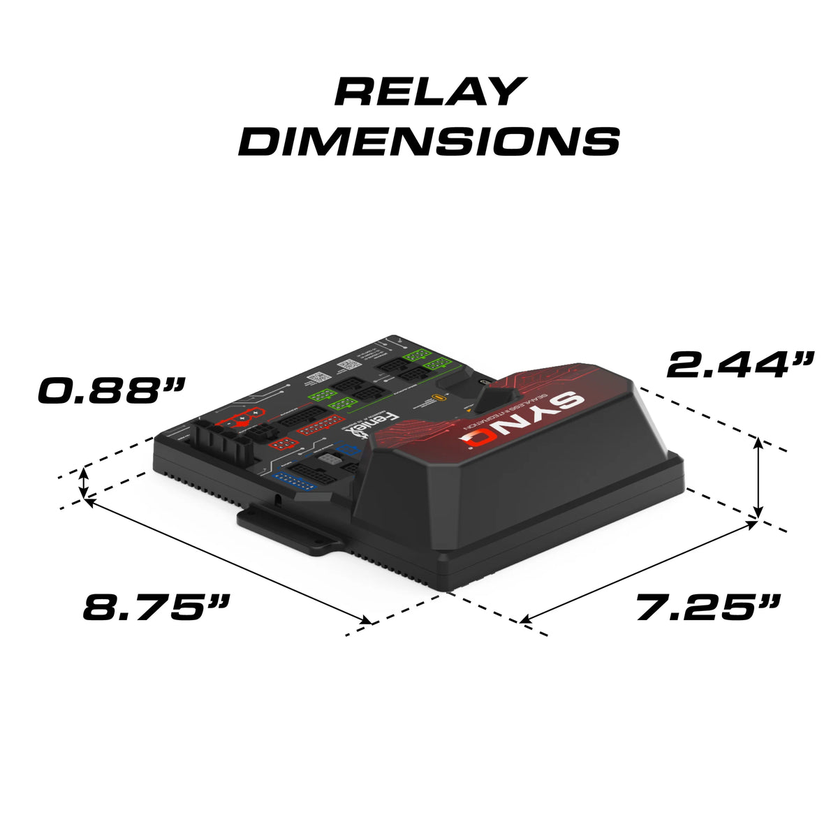 Feniex SYNQ relay dimensions