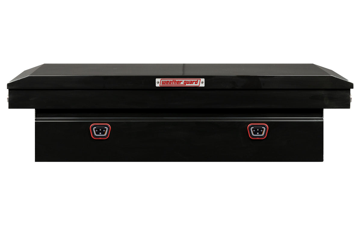 WEATHER GUARD Saddle Box, Steel, Full Extra Wide, Gloss Black, 15.5 cu ft (116-5-04)