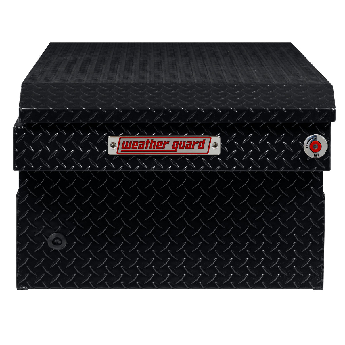 WEATHER GUARD Saddle Box, Aluminum, Full Extra Wide, Gloss Black, 15.5 cu ft (117-5-04)